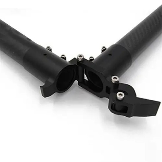 35mm/40mm Carbon Tube Horizontal Folding Part Machine Arm Tube Base Flat Folding Pipe Clamp for Multirotor Agricultural Drone